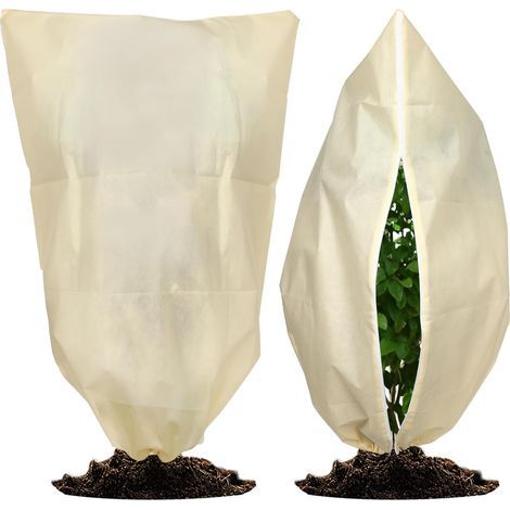 2 protections hivernales pour plantes 80 x 100 cm, housse de protection pour plantes (1/5)