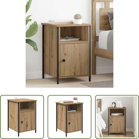Rangement chambre - Cabinet de chevet Chêne artisanal 40 x 42 x 60 cm (1/5)