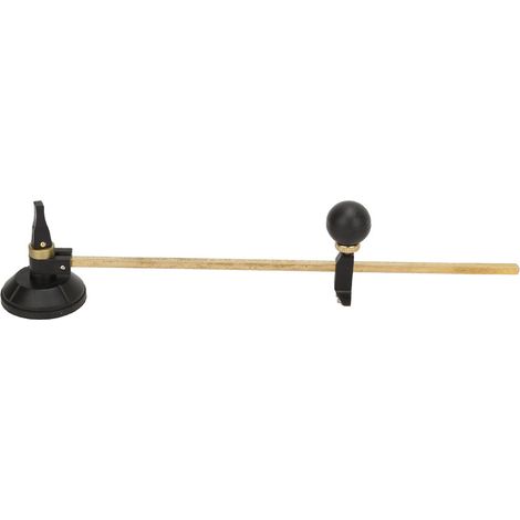 Coupe-verre à 6 roues avec compas et ventouse pour découpe circulaire (60 cm)