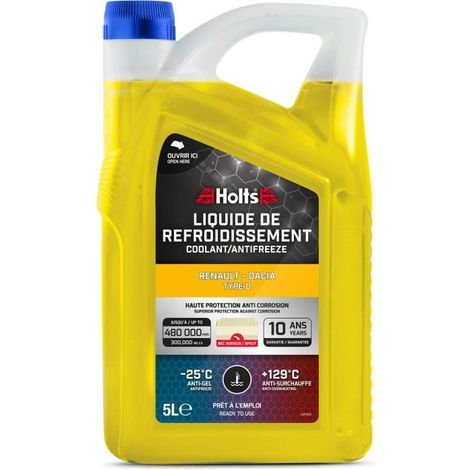 Liquido di Raffreddamento - HOLTS - HAFR0004B - Dedicato Renault-Dacia Tipo D 5L + Beccuccio