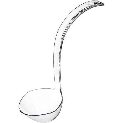 Louche à soupe transparente en plastique robuste 4 pièces ustensile de service outil de traiteur