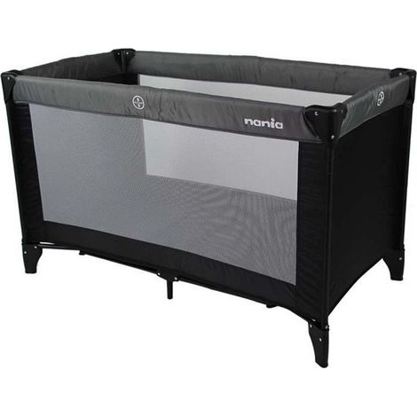 NANIA Lit parapluie SODA - Von der Geburt bis 15kg + Transporttasche - Schwarz/Grau