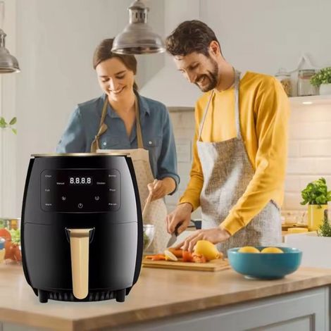 Friteuse à Air Numérique 6L avec Écran Tactile 6 Programmes Pré-réglés Cuisine Saine Sans Huile Grill, Rôtissage, Cuisson (1/5)