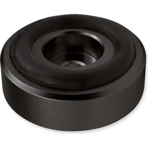 Dynavox piedini in alluminio midi, set di 4 unità, con ammortizzatori in gomma, max. 10 kg per piedino, ottimali per dispositivi HiFi e apparecchiature audio, anodizzato nero (1/3)