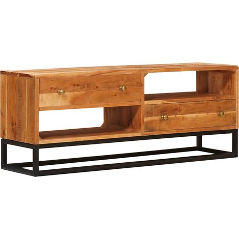 vidaXL Mobile TV Naturale 110 x 30 x 44 cm Legno di Acacia