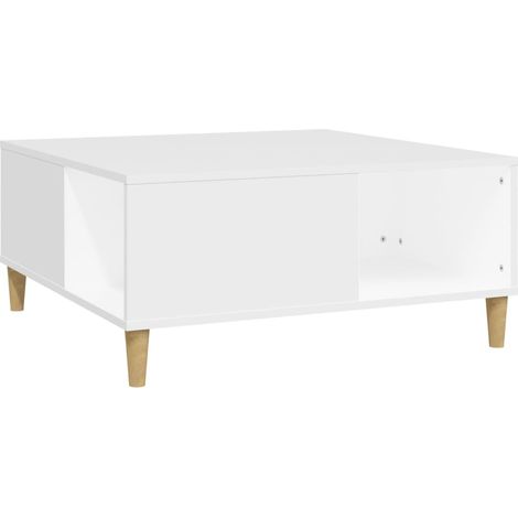 Table basse de salon, Table Café, blanc 80x80x36,5 cm bois d'ingénierie OIB9476E (1/5)