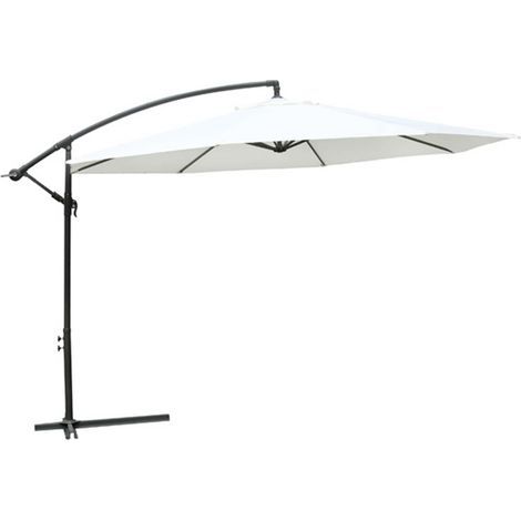 Hängender Sonnenschirm Weiß vidaXL