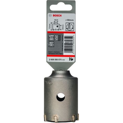 Corona perforadora hueca SDS Plus-9 hexagonal 50x50x72 6 BOSCH 2608550075