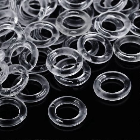 Lot de 100 anneaux transparents pour stores romains, anneaux en plastique de 13 mm (2025) (1/3)