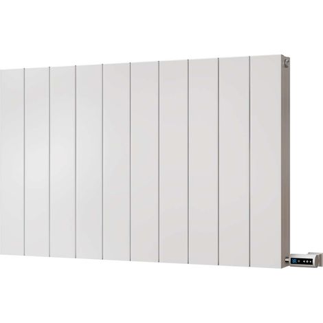 Thetford - White Horizontal Electric Radiator Double PanelH600mm x W936mm Smooth 900w Thermostatic WIFI (1/3)