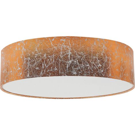 Plafoniera Rotonda Rame ø 45 cm Boho Cotone Sintetico Rena