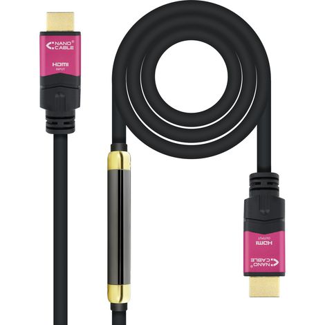 Nanocable - cavo hdmi v2.0 4k@60hz 18 gbps con ripetitore a/m-to-m - nero - 25m (1/4)