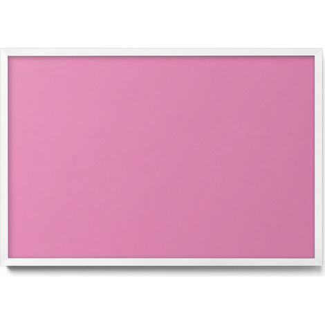 Tableau Magnétique en Métal Tableau pour Magnet - Motif Couleur rose - Minimaliste - Cadre Blanc - 60x40 cm - Plaque Magnétique (1/5)