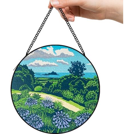 30 cmAttrape-soleil vitrail floral abeille papillon, décoration murale maison jardin, cadeau femme (1/5)