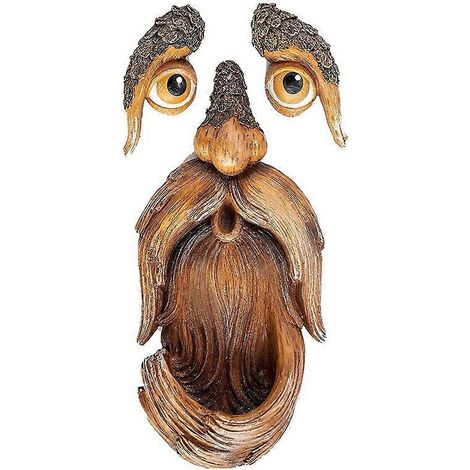 MIMIGO Baumgesichter-Dekoration für den Außenbereich, Baumumarmer-Geistergesicht-Dekoration, lustige Gartendeko, Baumdekorationen für Halloween, Ostern und Garten (1/5)