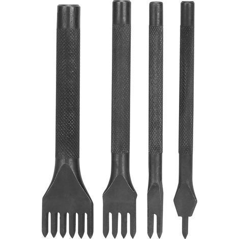 Set mit 4 Lederlochzangen mit 1/2/4/6 Zinken, rundes Lochwerkzeug, DIY-Nähprojekt für Anfänger (1/5)