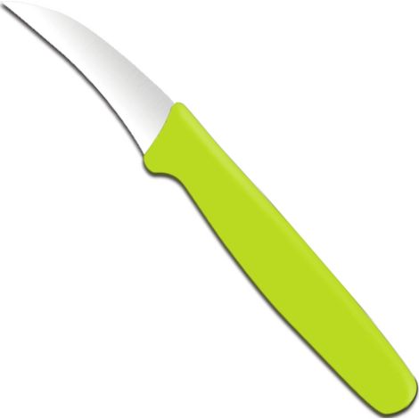 Cuchillo para pelar con hoja curva de 158 mm - Verde