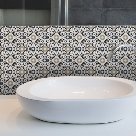Sticker Mural Carrelage adhésif Cuisine Salle de Bain - 9 STICKERS CARRELAGES AZULEJOS HERCULANO - 9stickers10x10cm (1/5)