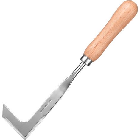 Couteau de désherbage manuel en forme de L pour terrasse - 7,5 x 32 cm - 1 pièce (1/4)