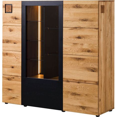 Highboard Wildeiche 148x43,5x143 natur geölt/lackiert KITZBÜHEL 106