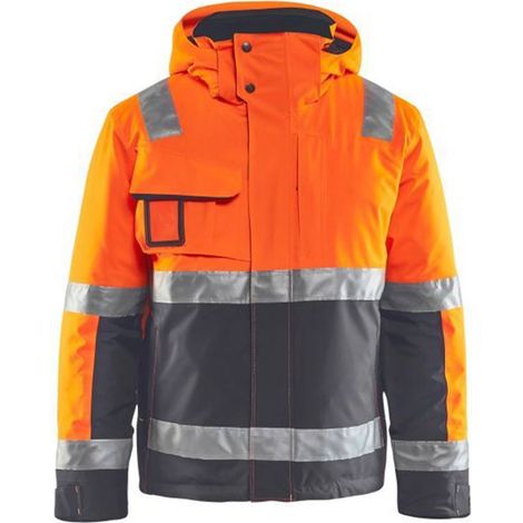 Veste de travail hiver haute visibilité stretch 4870 - Orange fluo/Gris anthracite XXXL (1/4)