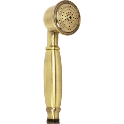 Schläfer 81131110 Doccetta per Doccia Vintage, Soffione Doccia Universale Retrò Antico Alta Pressione Universale, Telefono Doccia Nostalgie in Ottone Antico, Bronzo (1/5)