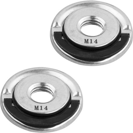 Écrou Serrage Rapide M14 2 Pièces, Écrou Retenue pour Meuleuse Angle, Accessoires Meuleuse Angle Plaque Pression Filetage M14 (1/4)