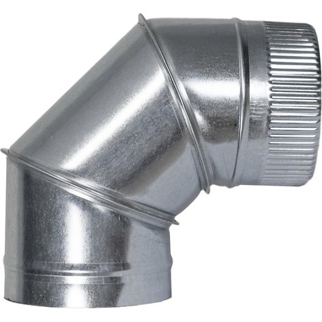 WOLFPACK LINEA PROFESIONAL codo estufa galvanizado de 200 mm. 90° (0,8 mm.)