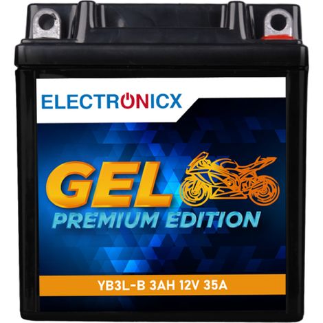 YB3L-B 3Ah 12V GEL Motorradbatterie - Wartungsfrei - Premium Electronicx (1/5)