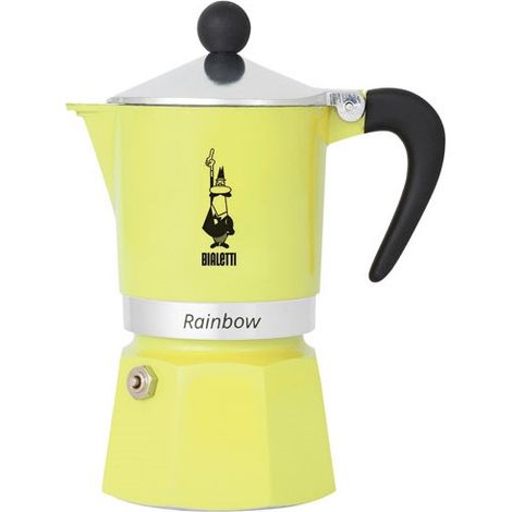 Bialetti Cafetera Italiana Rainbow Amarillo Pastel 0,3 L (1/2)