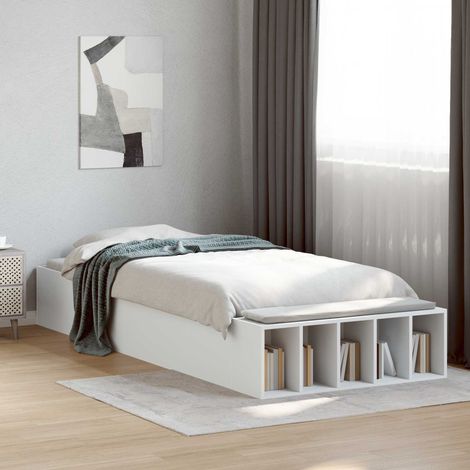 Cadre de lit avec rangement 80 x 200 cm Blanc en bois d’ingénierie - PANGIVO (1/5)
