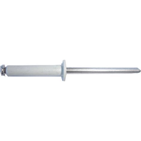 250 Rivets Aveugles Etoilés Tête Ronde GOLIGHT TRS 4 x 16 mm - Aluminium/Aluminium RAL 9003 - D-Work