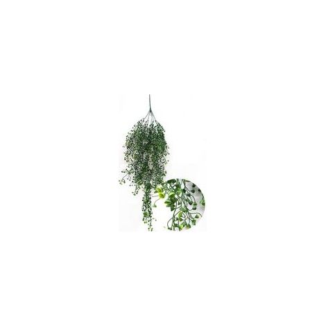 One plus one 2pcs Plante florale artificielle suspendue en faux rotin et saule, décoration murale pour la maison et le jardin (vert)