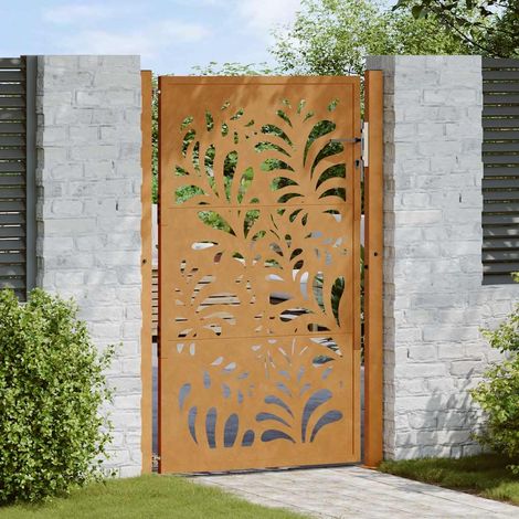 Garden Gate 105x155 cm Weathering Steel Wave Design vidaXL