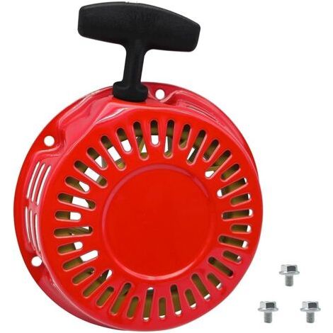 Pair Ensemble de démarreur à rappel pour générateurs Predator Ghost ETQ Powermate All Power Echo Gentron AI Power 212 cc 196 cc 6,5 HP, rouge (1/5)