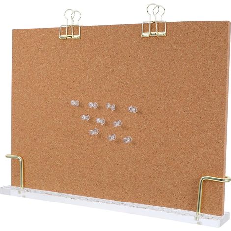 Porte-mémos pour Affichage Organisé Design Robuste et Moderne en Liège avec Support Acrylique Transparent de Bureau sur Table la Maison (1/5)