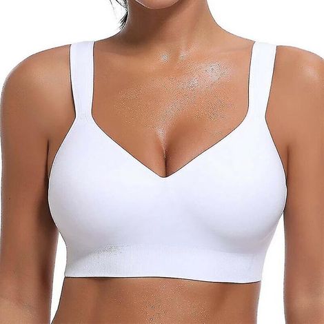 Soutien-gorge de sport rembourré sans armatures pour femme, effet push-up, idéal pour la gym, le yoga et autres activités physiques. Débardeur court sans coutures, confortable et élégant. Taille S - B