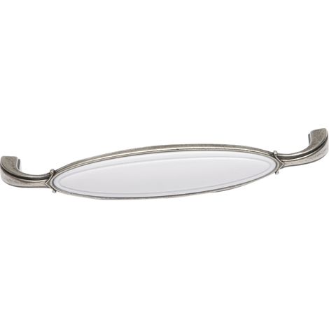 Griff Anaheim Schubladengriff 96 mm ZN/Kunststoff altsilber/weiß (1/3)