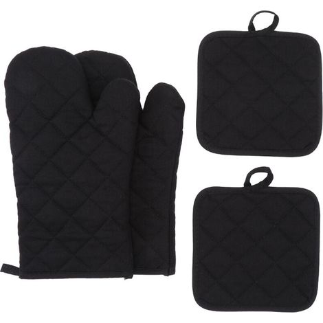 Lot de 4 Gants de Cuisine Résistants à la Chaleur – Antidérapants, Idéaux pour Cuisine, Barbecue et Pâtisserie (1/4)