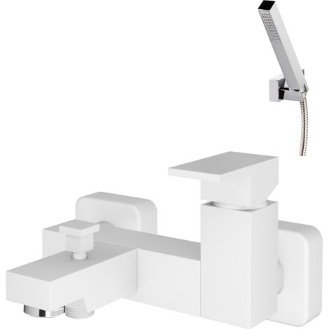 Presto Nitro Plus 5341011 Grifo baño-ducha monomando mezclador con accesorios de ducha blanco (1/2)