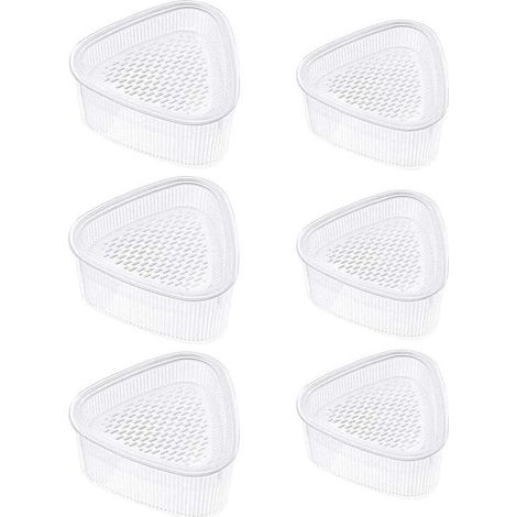 Moules à sushis triangulaires (6 pièces, 2 tailles) - Outil de fabrication d'onigiri, presse à bento, accessoires de cuisine et de bricolage (1/5)