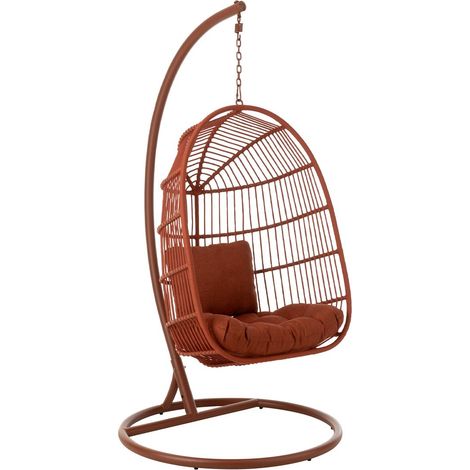 Fauteuil Suspendu Design Corde "Egga" 203cm Rouge