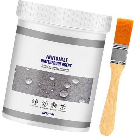 Wasserdichtes, transparentes, auslaufsicheres und unsichtbares Isolierdichtmittel mit Pinsel für Wandfliesen und Zement, 100 g (1/5)