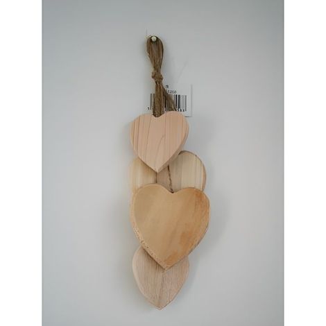 Suspension - 14001200 - Coeurs en bois - 4 pièces - Beige - Intérieur