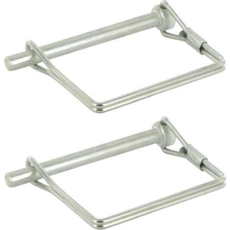 Cyclingcolors – Lot de 2 goupilles carrées 10mm x 90mm – Acier zingué – Pour verrouillage remorque, vélo, tracteur, motoculteur