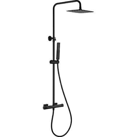 Conjunto ducha termostático Firenze negro mate [ IMEX® ]