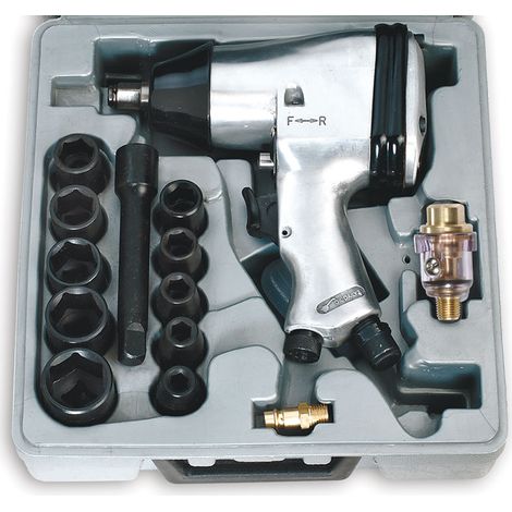 Set avvitatore ad impulsi pneumatico 1/2 320 Nm Fervi 0044