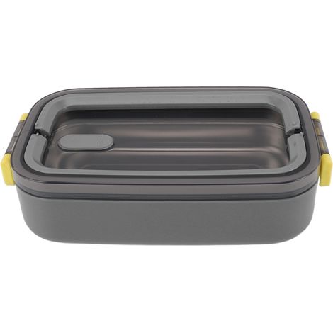 Boîte à lunch isotherme en acier inoxydable 304, étanche, grise, idéale pour les élèves, l'école et le bureau. (1/5)