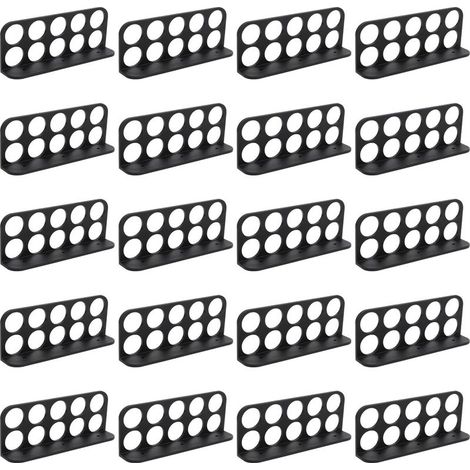 Support de câble 1 pouce, 10 trous, Support organisateur de gestion de fil pour réseau modulaire Bus cordon électrique 20 pièces. (1/5)