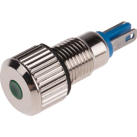 Voyant LED lumineux  Vert RS PRO, dia. 8mm, 24V, IP67 ( Prix pour 1 ) (1/2)